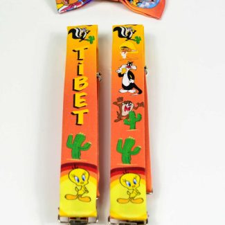 Looney Tunes Temalı Çocuk Papyon ve Pantolon Askısı