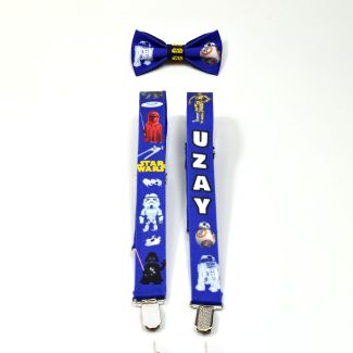 Star Wars Temalı Çocuk Papyon ve Pantolon Askısı