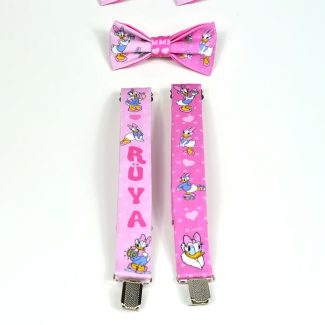 Daisy Temalı Çocuk Papyon ve Pantolon Askısı