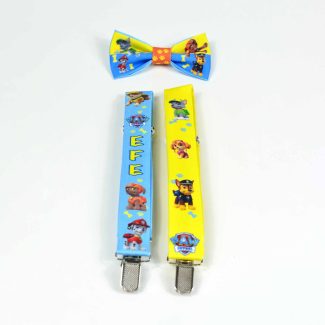 Paw Patrol Temalı Çocuk Papyon ve Pantolon Askısı
